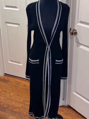 WHBM Ribbed Duster Cardigan or Long Knit Dress (Sz S)